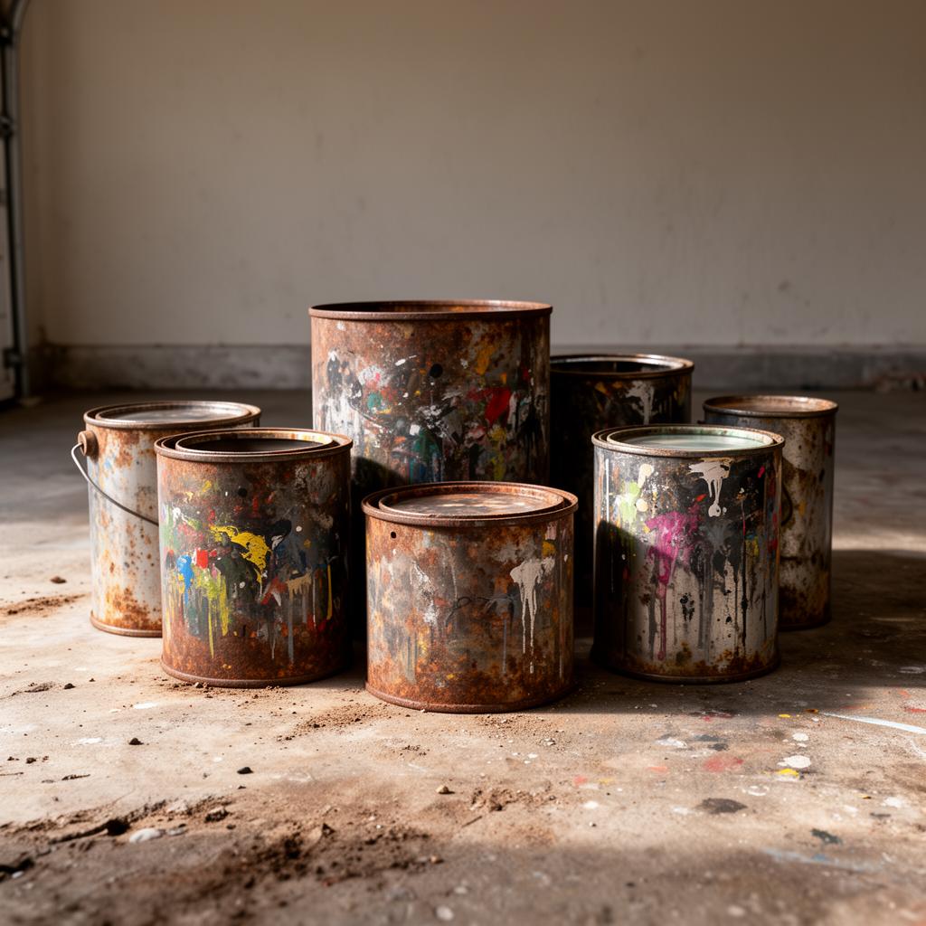 Paint Tin Disposal in Ayrshire by SK House Clearance and Rubbish Removal